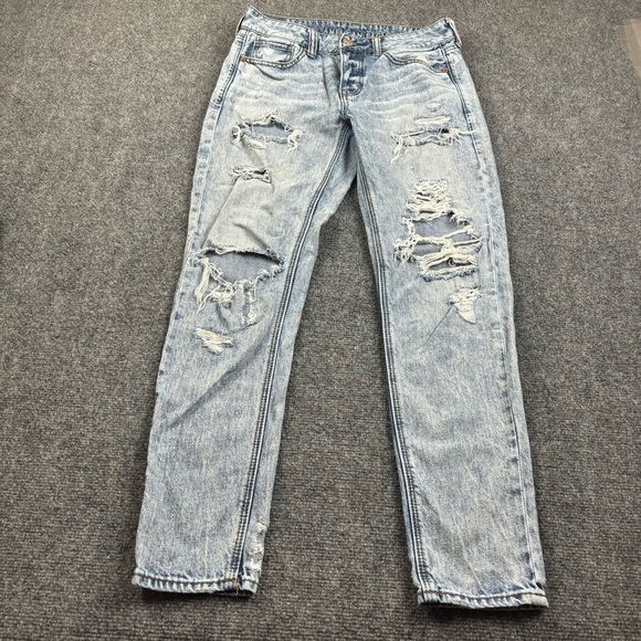 American Eagle Outfitters Denim - AMERICAN EAGLE Women’s Tomgirl Distressed Straight Leg Denim Jeans size: 2